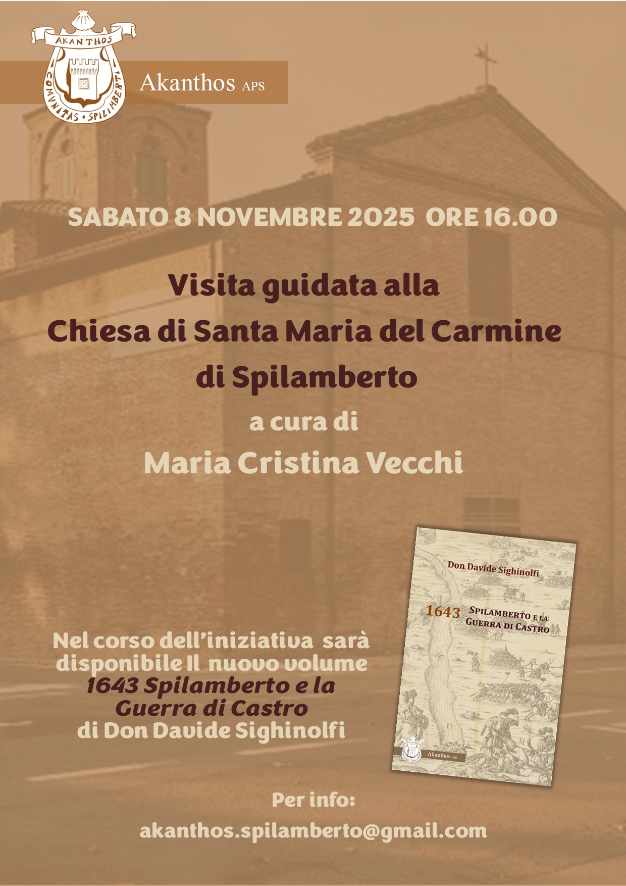 Locandina visita chiesa Carmine